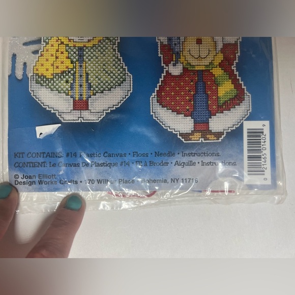 Design Works Santa SNOWMAN Reindeer Cross Stitch Ornament Kit #1402 SEALED - Picture 5 of 5